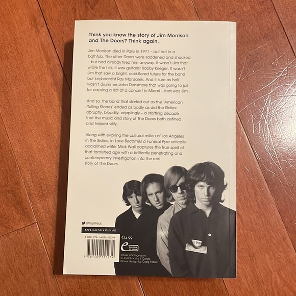 The Doors Jim Morrison Biography Love Becomes A Funeral Fyre Mick Wall Book New - Picture 2 of 6